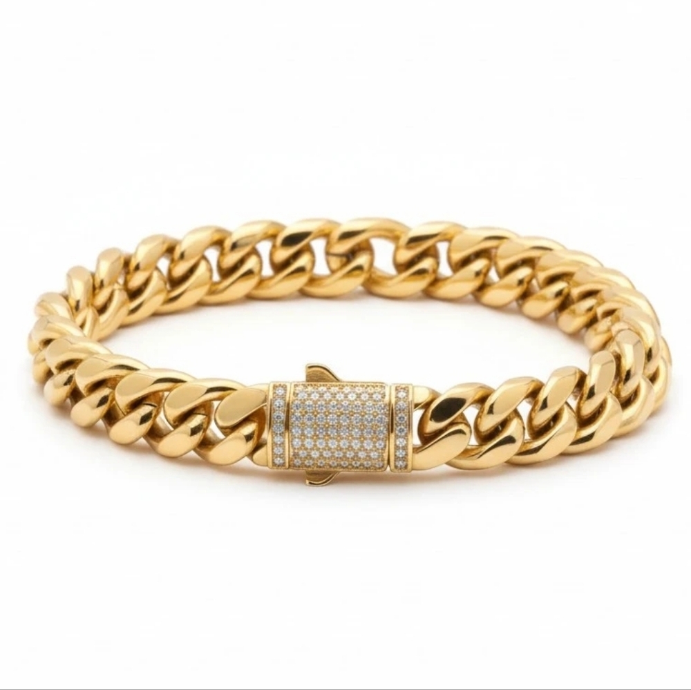 Miami Cuban Link Bracelet Iced Out CZ Clasp